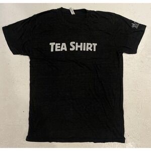 Vintage Single Stitch London Tea Room Shirt Mens Large Gray Short Sleeve